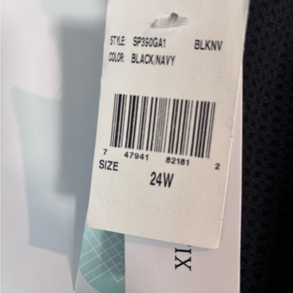 Kut From The Kloth Freyer Ponte Straight Leg Pants Navy/Black Print 24W - Picture 12 of 14